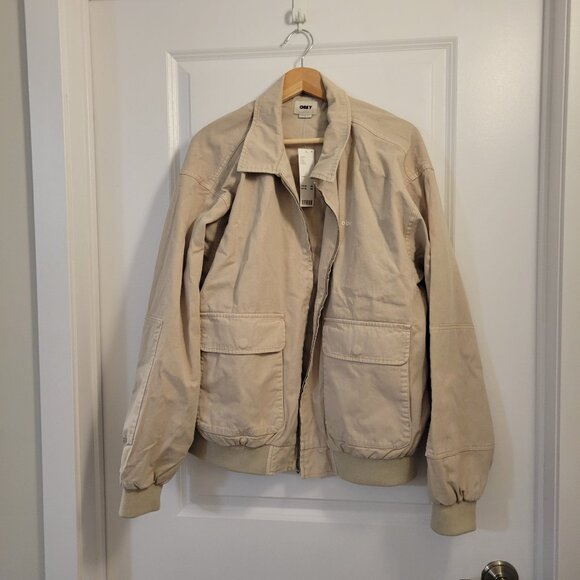 NWT - OBEY Montreal Bomber Jacket (Unisex Sizing) - Picture 1 of 10